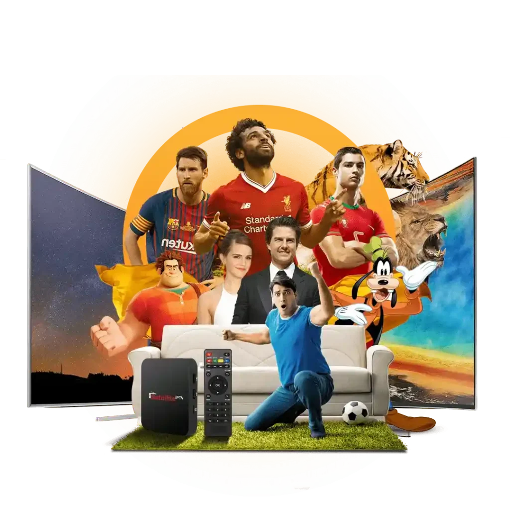 Popular IPTV content with Xtream Codes platform, including live sports, movies, and cartoons on various devices.